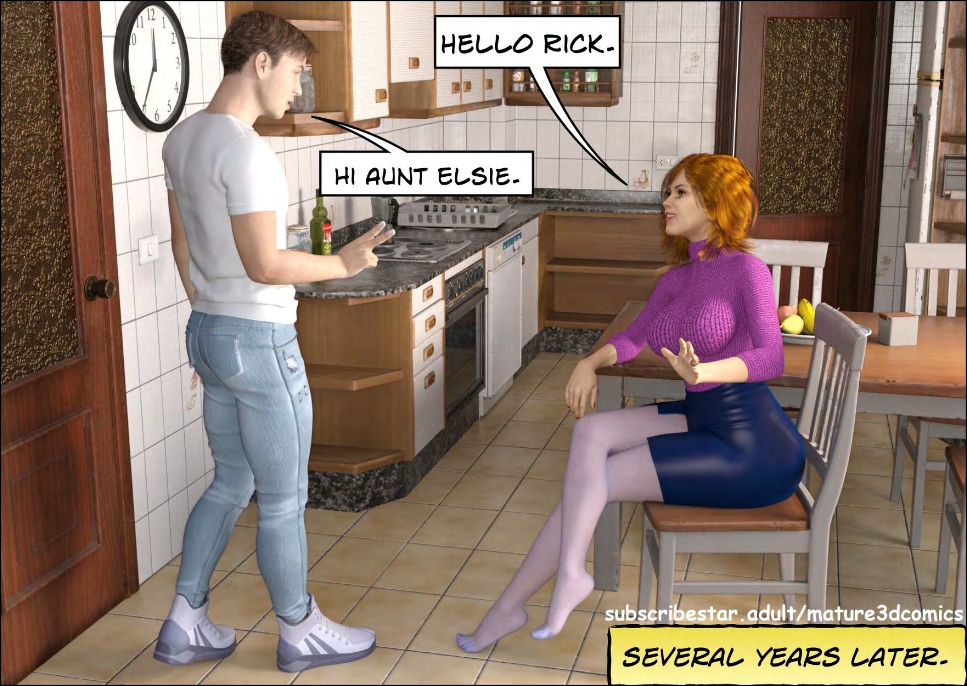 Mature3DComics - Aunt Elsie Pantyhose