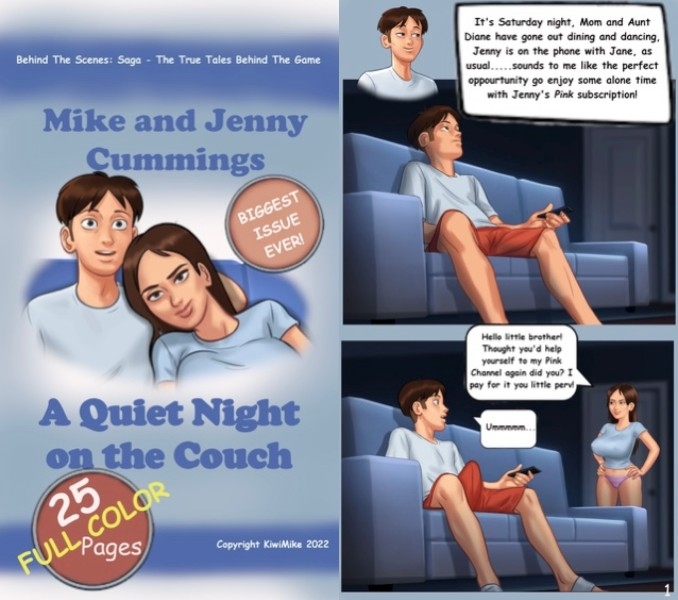 Darkcookie - A quiet night on the couch [incest porn comics]